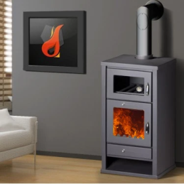 Poêle à bois avec four 16 kW BELLEZA DELUXE F