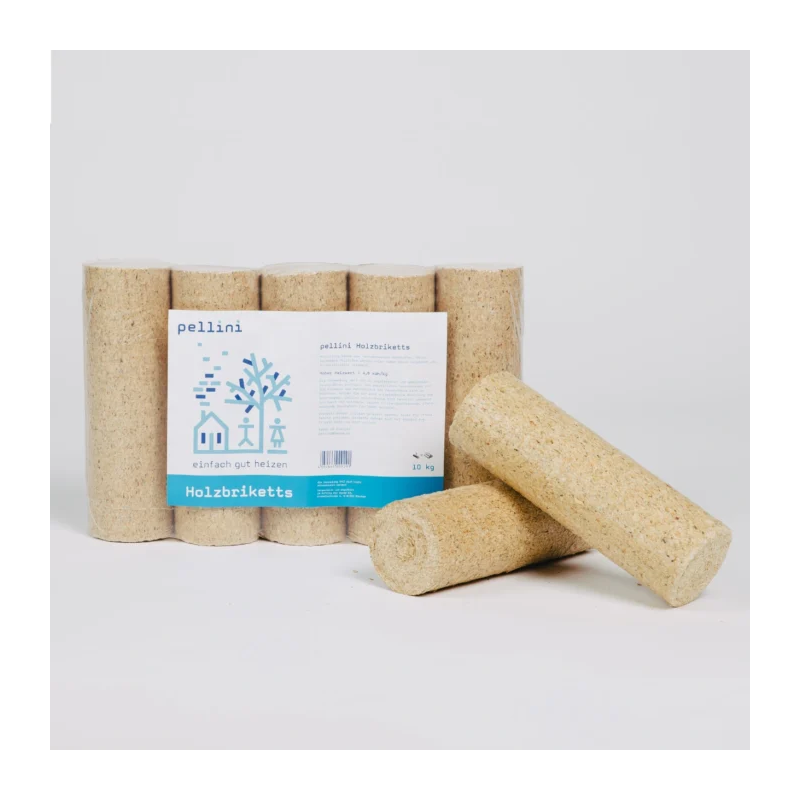 Briquettes de bois (Pellini) sans trou – Palette de 960 Kg Briquettes de bois (Pellini) sans trou – Palette de 960 Kg