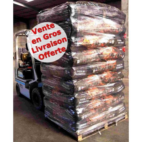 Lot Charbon de Bois 54 sacs de 50 Litres